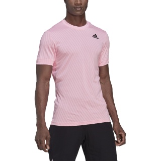 adidas Tennis Tshirt Freelift (Recycling-Polyester) 2022 HEAT.RDY pink Herren